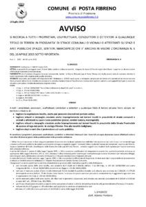 AVVISO manutenzione strade